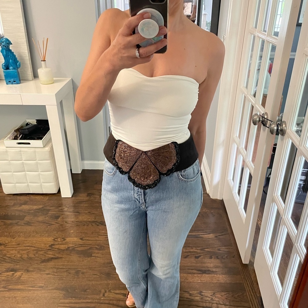 Salena’s Collection Suede Beaded Belt - Picture 4 of 8